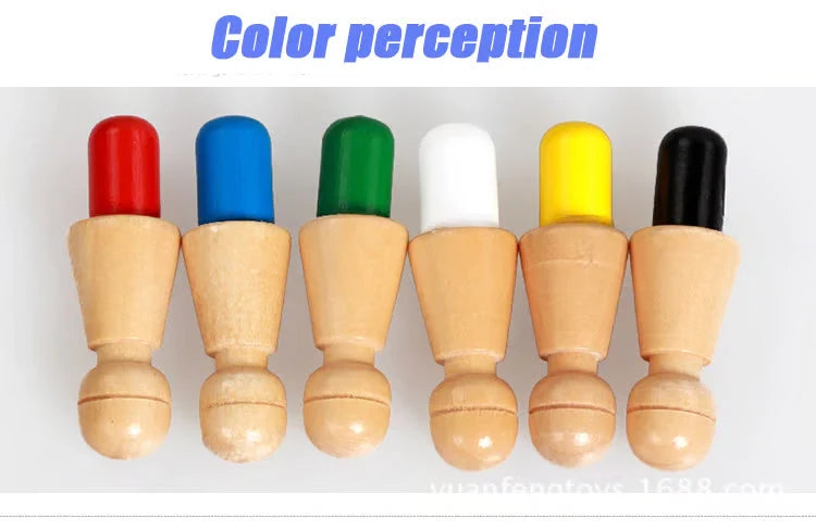 Kids Memory Game Natural Wood Non-Toxic Paint