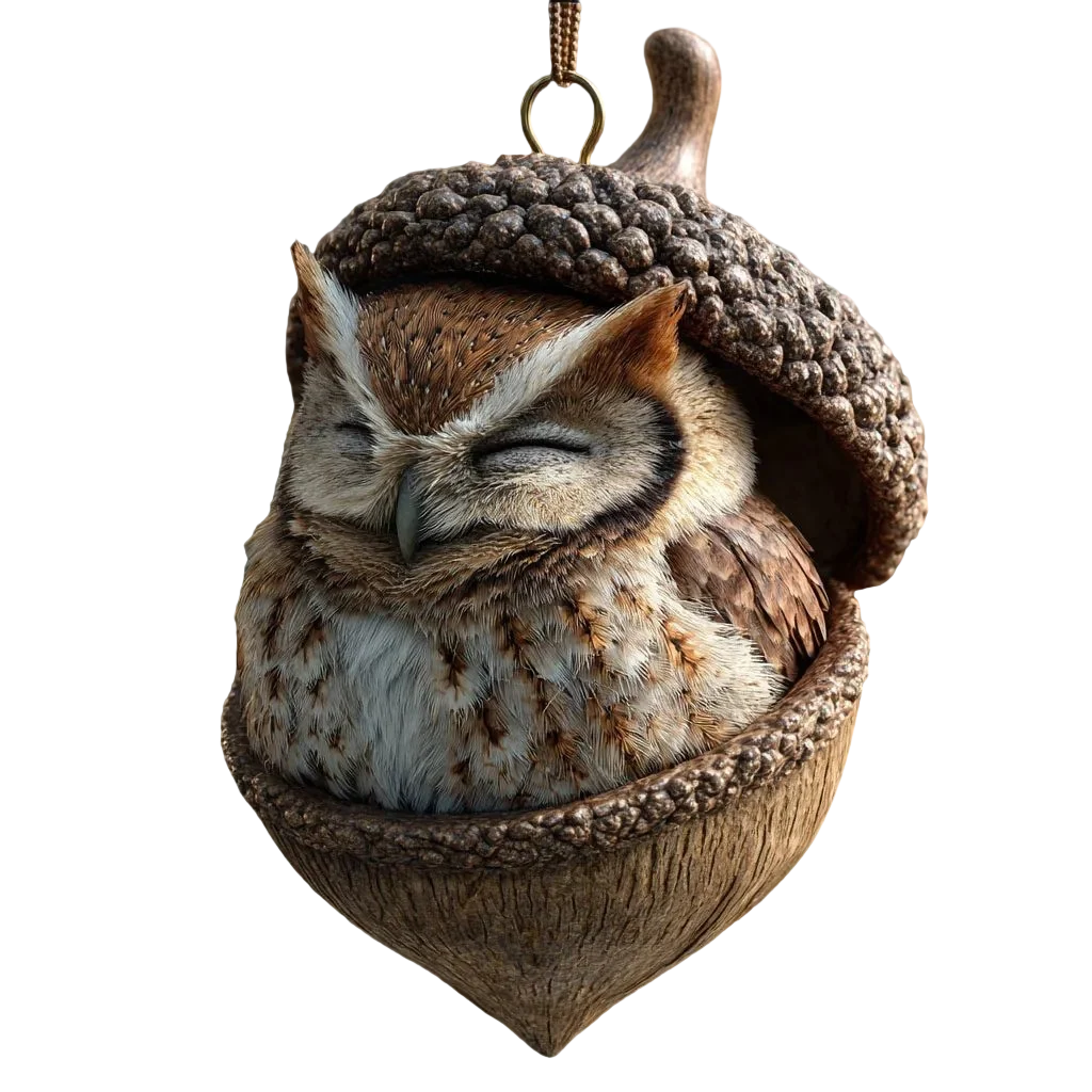 Kids Night Light Acorn-Shaped Soothing Warm Glow