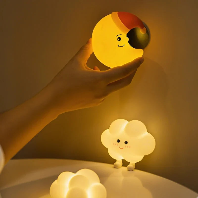 Kids Night Light Rechargeable USB Tap Control & Adjustable Brightness