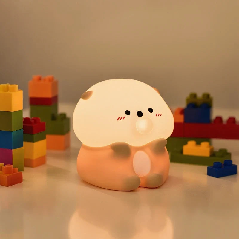 Kids Night Light Squeezable Silicone Adjustable Brightness & Rechargeable