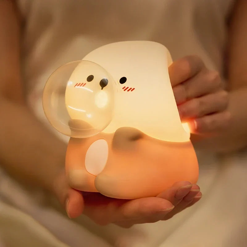 Kids Night Light Squeezable Silicone Adjustable Brightness & Rechargeable