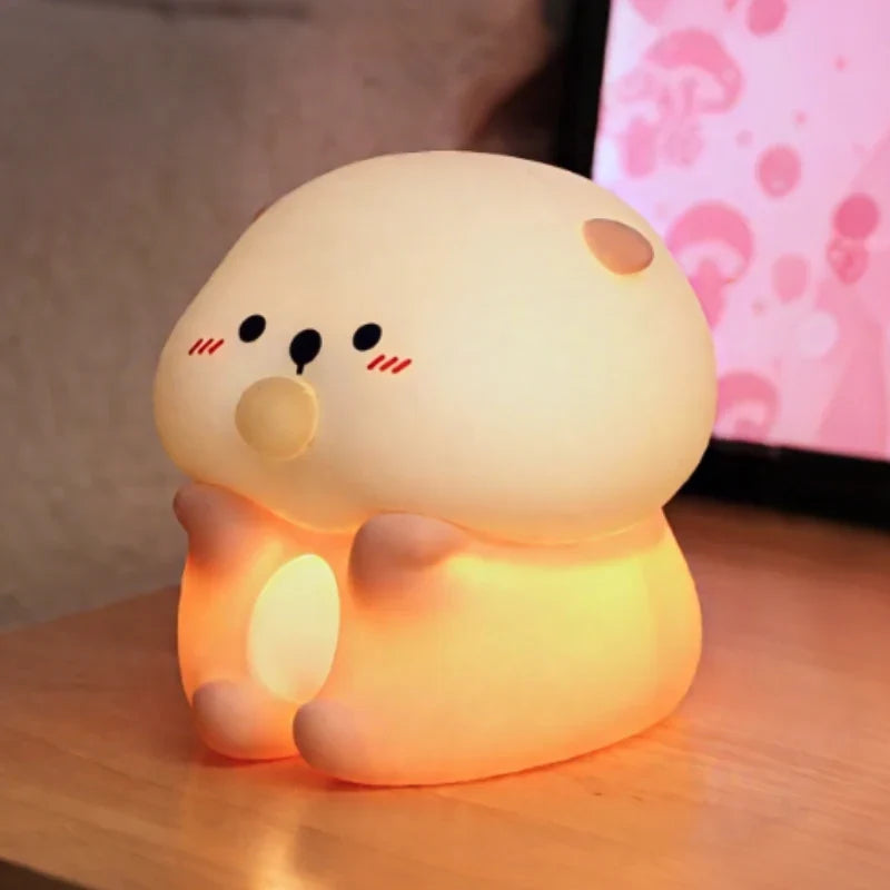 Kids Night Light Squeezable Silicone Adjustable Brightness & Rechargeable