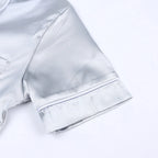 Kids Pajama Set Button-Front Top Elastic-Waist Pants
