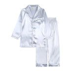 Kids Pajama Set Button-Front Top Elastic-Waist Pants