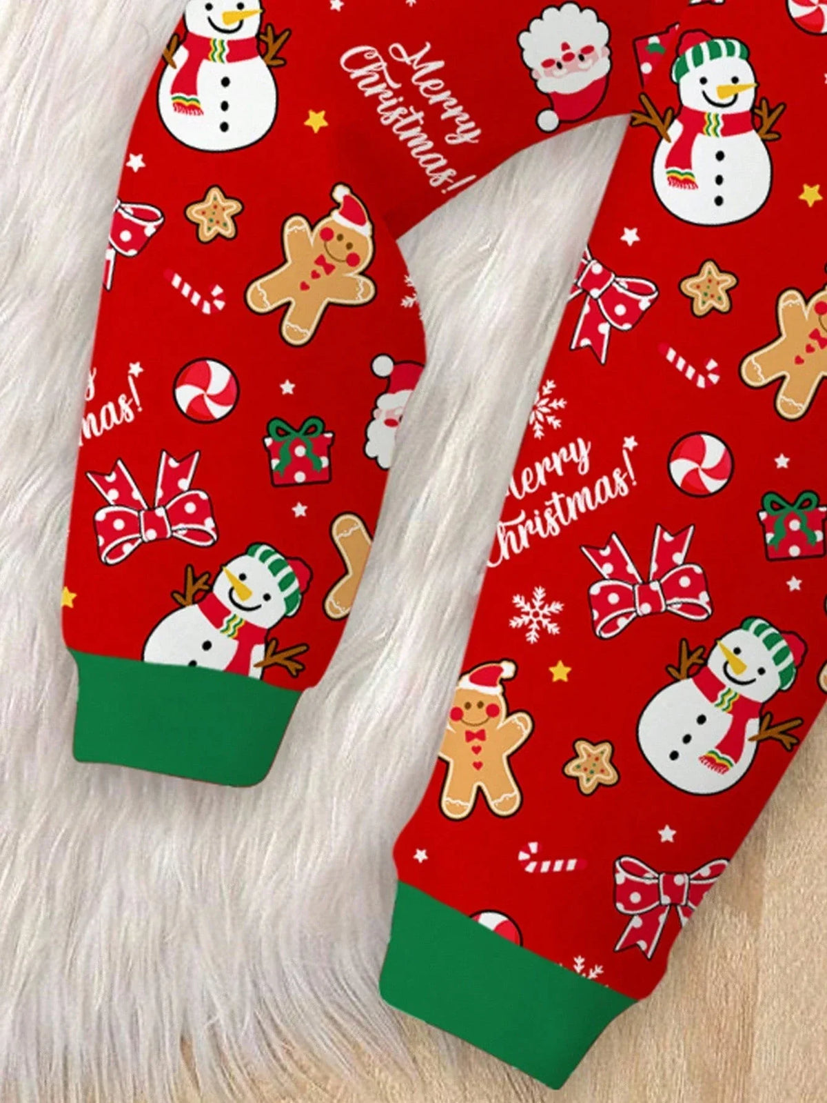 Kids Pajama Set Lined & Stretch Knit Holiday Print