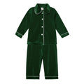 Kids Pajama Set Velvet Top & Plaid Pants