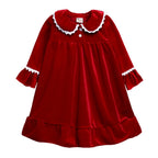 Kids Pajama Set Velvet Top & Plaid Pants