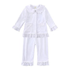 Kids Pajama Set Velvet Top & Plaid Pants
