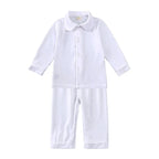 Kids Pajama Set Velvet Top & Plaid Pants