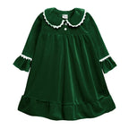 Kids Pajama Set Velvet Top & Plaid Pants