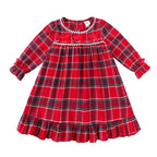 Kids Pajama Set Velvet Top & Plaid Pants