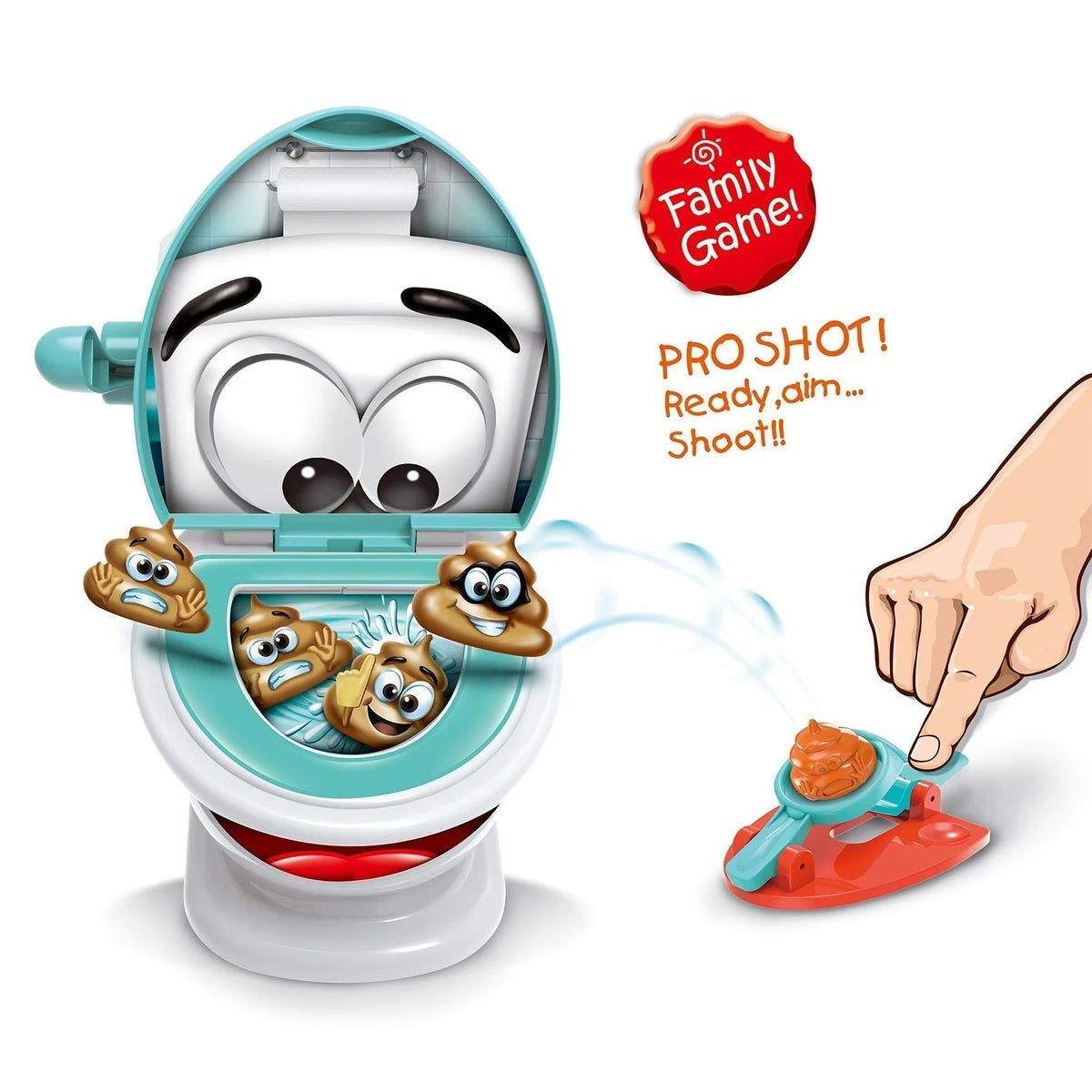 Kids Party Game Rapid-Fire Toilet Shooter
