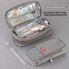 Kids Pencil Case Full-Opening Zipper & Elastic Holders