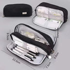 Kids Pencil Case Full-Opening Zipper & Elastic Holders