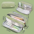 Kids Pencil Case Full-Opening Zipper & Elastic Holders