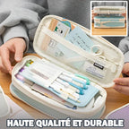 Kids Pencil Case Full-Opening Zipper & Elastic Holders
