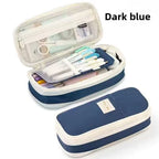 Kids Pencil Case Full-Opening Zipper & Elastic Holders