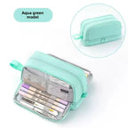 Kids Pencil Case Full-Opening Zipper & Elastic Holders