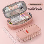 Kids Pencil Case Full-Opening Zipper & Elastic Holders
