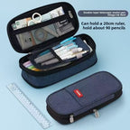 Kids Pencil Case Full-Opening Zipper & Elastic Holders