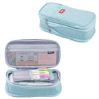 Kids Pencil Case Full-Opening Zipper & Elastic Holders
