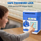 Kids Piggy Bank Electronic ATM-Style Key & Code Lock