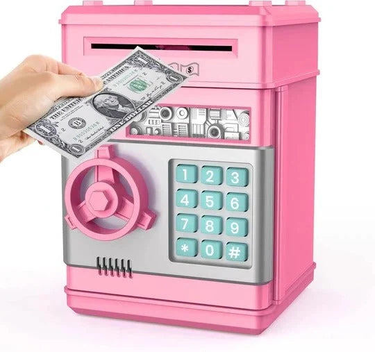Kids Piggy Bank Electronic ATM-Style Key & Code Lock