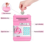 Kids Piggy Bank Electronic ATM-Style Key & Code Lock