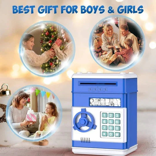 Kids Piggy Bank Electronic ATM-Style Key & Code Lock