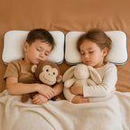 Kids Pillow Memory Foam Contoured Neck Support Breathable Surface