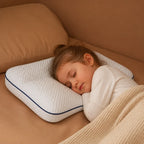 Kids Pillow Memory Foam Contoured Neck Support Breathable Surface