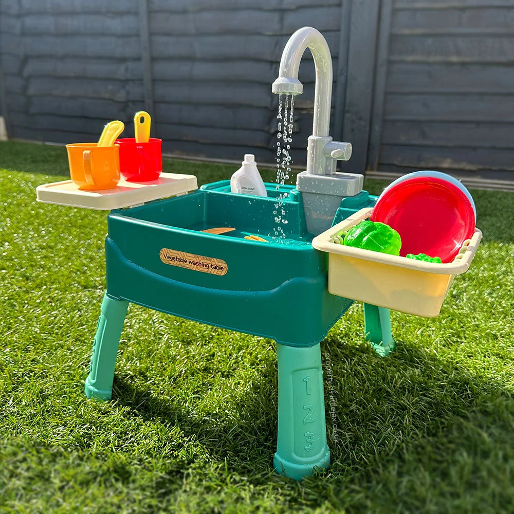 Kids Play Sink Battery-Powered Water Faucet 19 Accessories