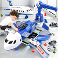 Kids Playset Friction-Powered Plane Lights & Sounds 20-Piece
