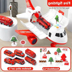 Kids Playset Friction-Powered Plane Lights & Sounds 20-Piece