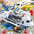 Kids Playset Friction-Powered Plane Lights & Sounds 20-Piece