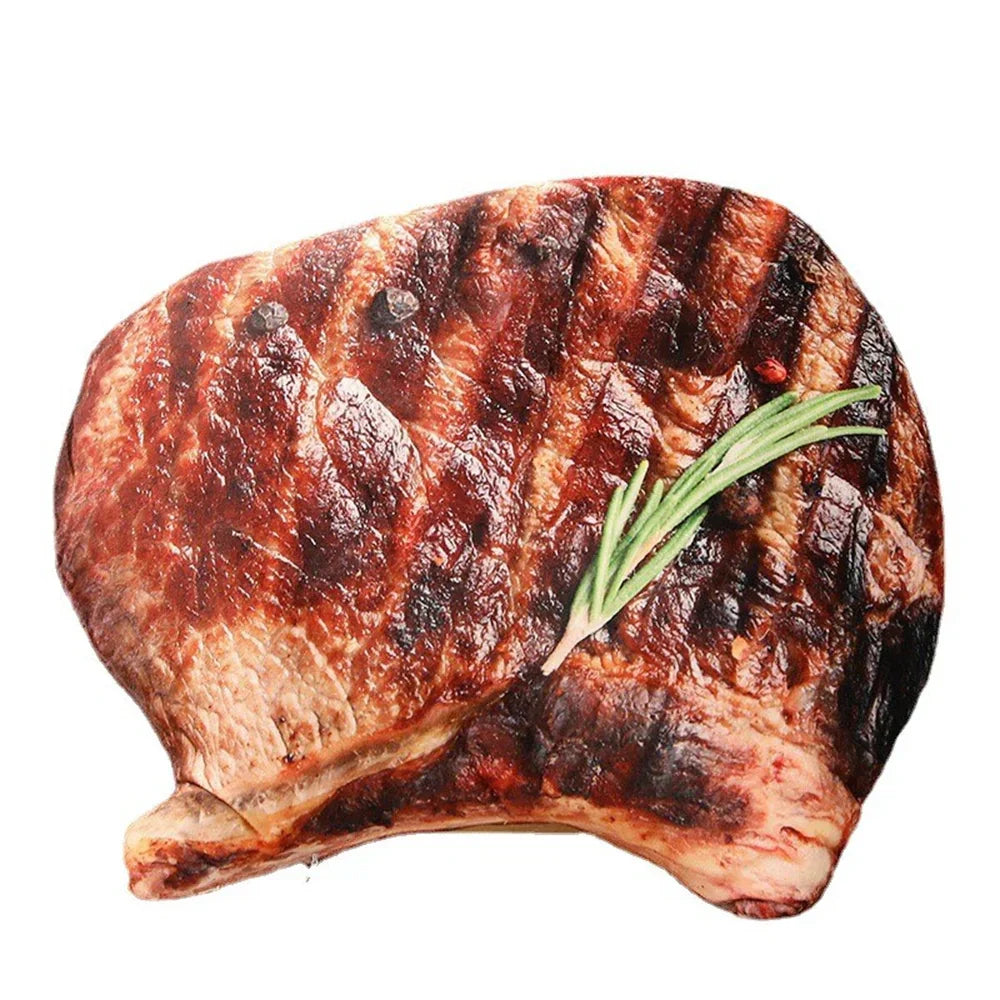 Kids Plush Cushion Realistic Barbecue Design Soft PP Cotton