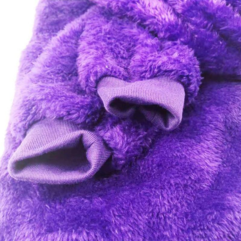 Kids Plush Hoodie Convertible Soft Polyester Fits Ages 4-10