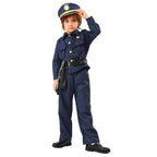 Kids Police Costume Realistic Uniform Set