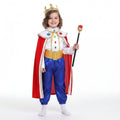 Kids Prince Costume Satin Jacket & Crown Set