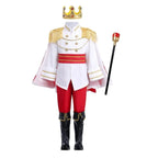 Kids Prince Costume Satin Jacket & Crown Set