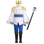 Kids Prince Costume Satin Jacket & Crown Set