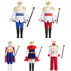 Kids Prince Costume Satin Jacket & Crown Set