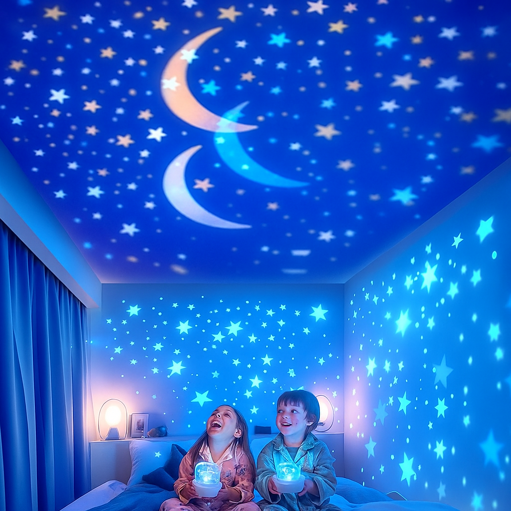 Kids Projector Night Light Starry Galaxy Projection Gentle Glow