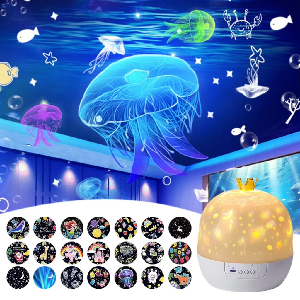 Kids Projector Night Light Starry Galaxy Projection Gentle Glow