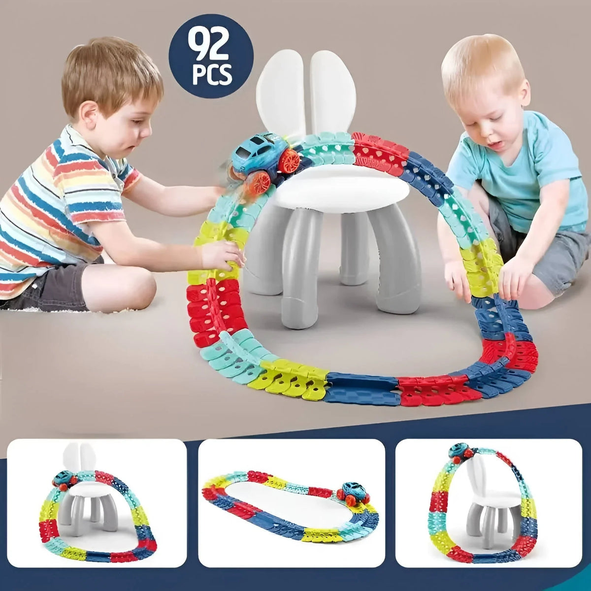 Kids Race Track Modular LED USB Rechargeable