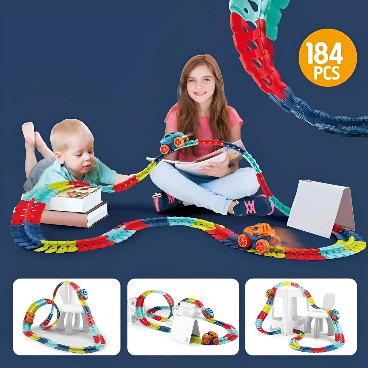 Kids Race Track Modular LED USB Rechargeable