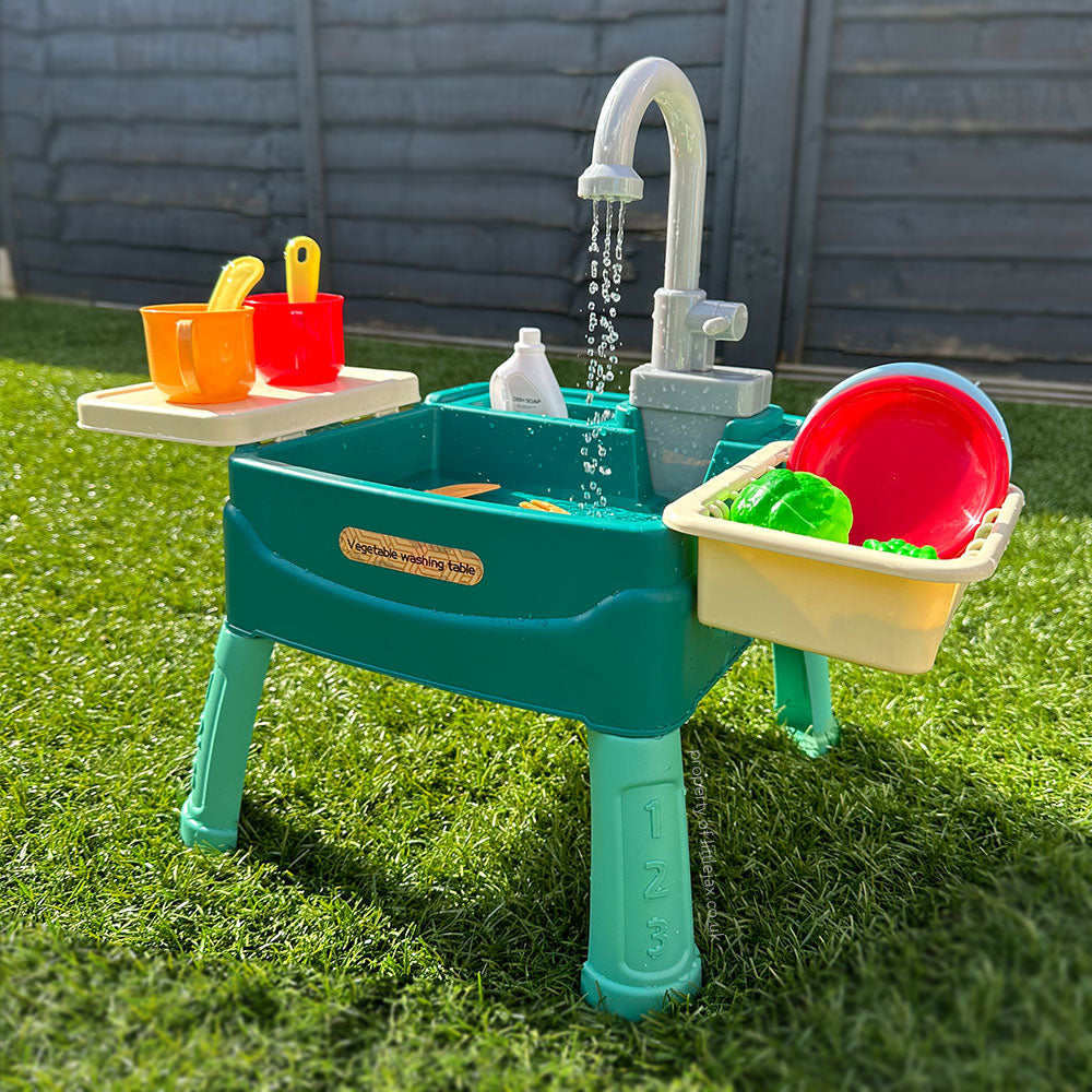 Kids Sink Playset Circulating Faucet 19 Accessories