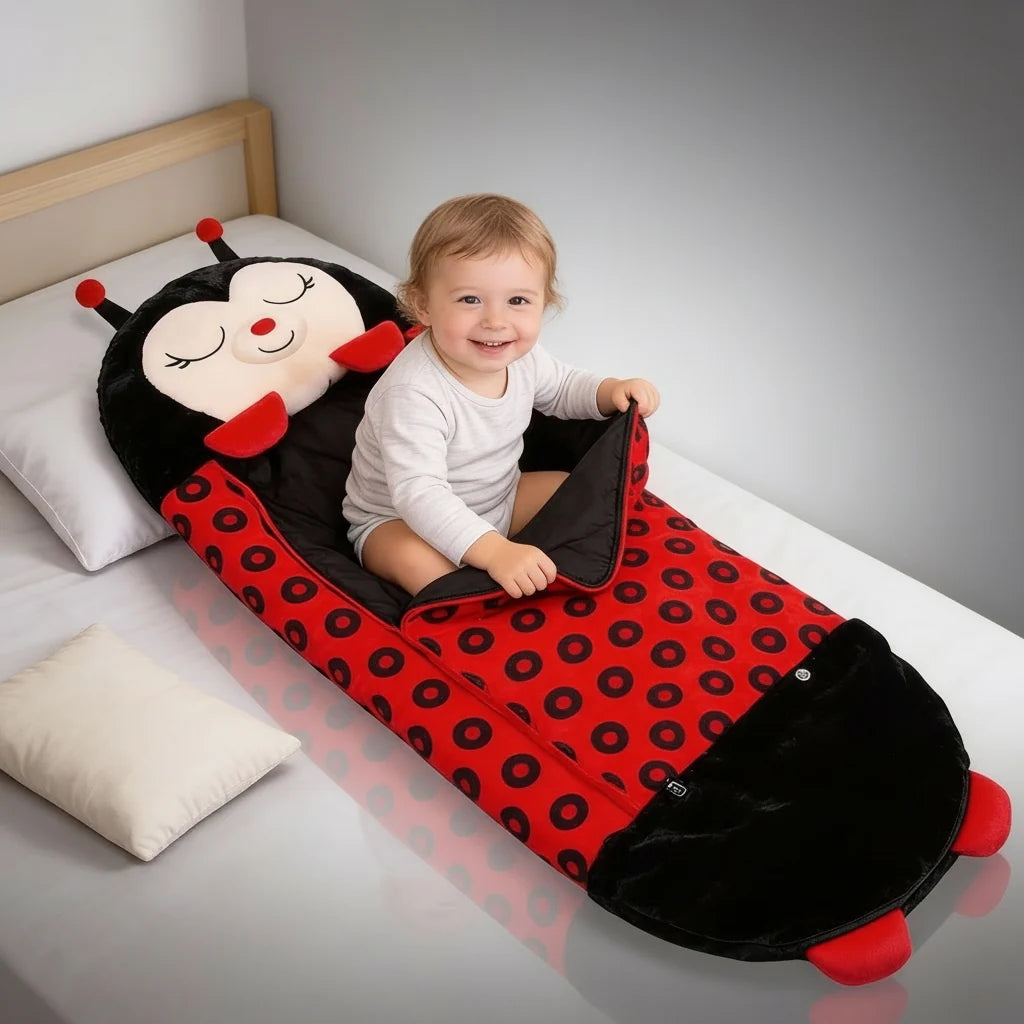 Kids' Sleeping Bag 2-in-1 Animal-Shaped Pillow