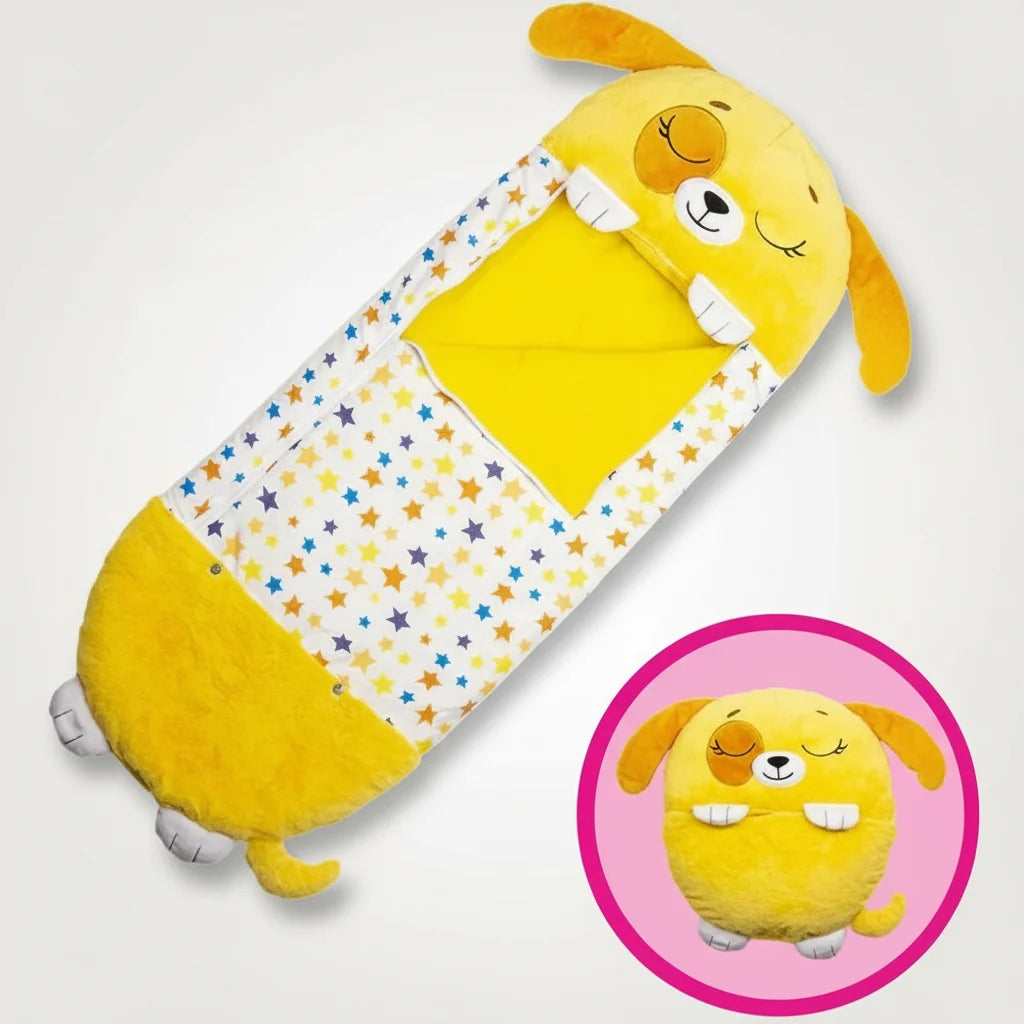 Kids' Sleeping Bag 2-in-1 Animal-Shaped Pillow