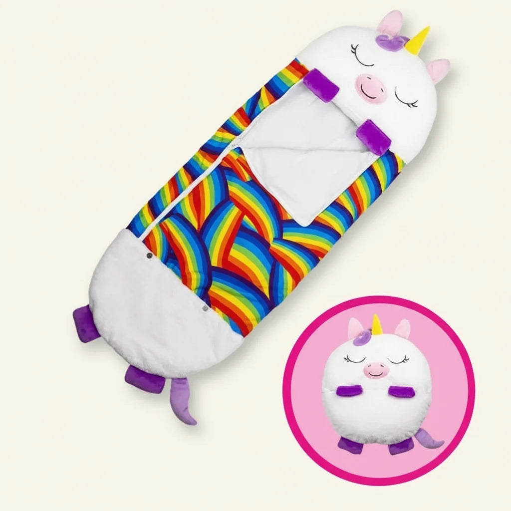 Kids' Sleeping Bag 2-in-1 Animal-Shaped Pillow